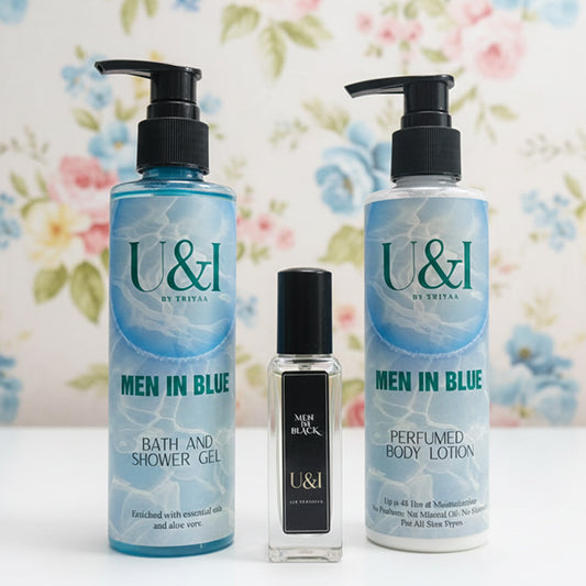 Men in Blue Grooming Combo