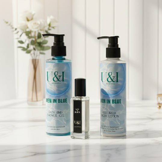 Men in Blue Grooming Combo